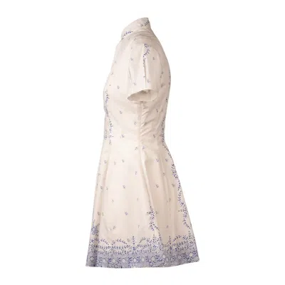 Philosophy Di Lorenzo Serafini Printed Short-sleeve A-line Mini Dress In White