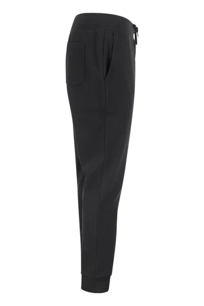 Polo Ralph Lauren Embroidered-logo Track Pants In Black