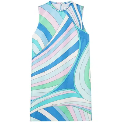 Shop Pucci Dresses In Blue/green