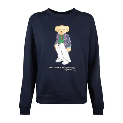 Shop Ralph Lauren Sweatshirt Polo Bear Navy Blue Cruise