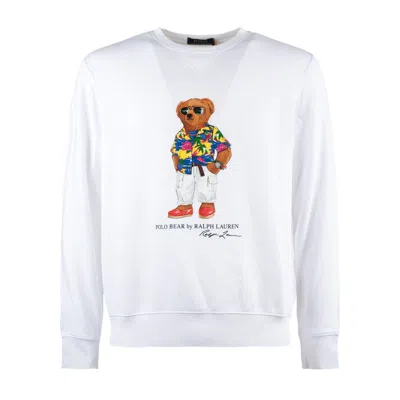 Shop Ralph Lauren Sweatshirt Polo Bear White