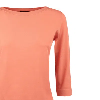 Shop Roberto Collina Salmon Boat Neck Sweater In Pink