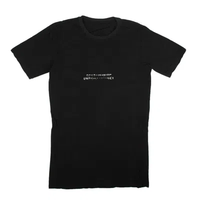 Shop Ben Taverniti Unravel Project Contrast Logo Short Sleeve T-shirt - Black