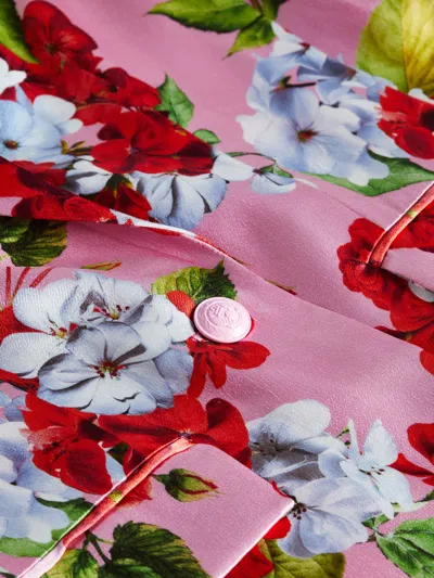 Shop L Agence Gwyneth Floral Boyfriend Blazer In Cotton Candy Multi Hydrangea