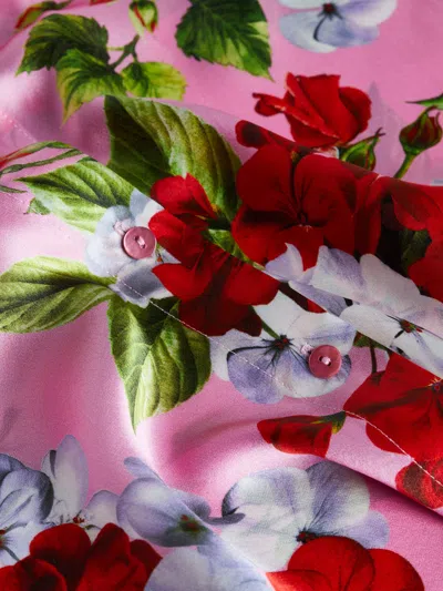 Shop L Agence Tyler Silk Blouse In Cotton Candy Multi Hydrangea