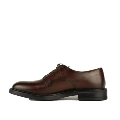 Shop Alexander Hotto Smooth Leather Lace-up Tobacco In Brown