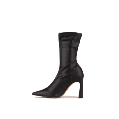Shop Angel Alarcon Stretchy Pointed Ankle Boot With High Heel In Black