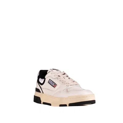 Shop Autry Black And White Two-tone Leather Sneakers In White, Black
