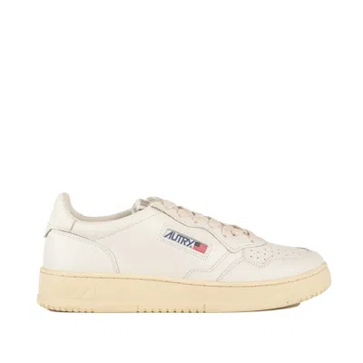 Shop Autry Medalist Low Leather Sneakers White