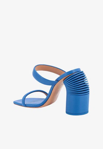 Shop Off-white 110 Spring Heeled Leather Sandals In Blue
