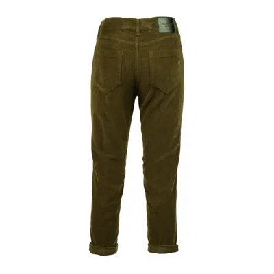 Shop Dondup Koons Loose Velvet Pants In Green