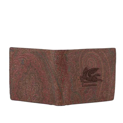Etro Paisley Print Wallet In Red