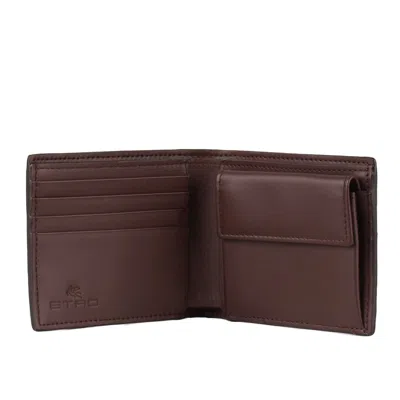Etro Paisley Print Wallet In Red