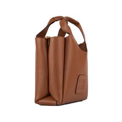Shop Hogan Shopping Small H-bag Brown