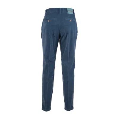 Jacob Cohen Navy Velvet Pants In Blue