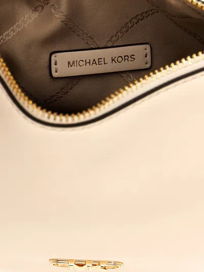 Shop Michael Kors 'small Bracelet Pouchette' Handbag In White
