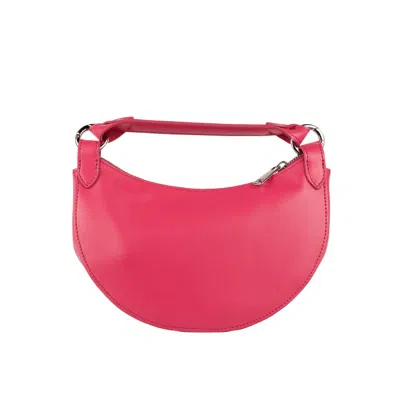 Orciani Raspberry Leather Dumpling Mini Bag With Shoulder Strap In Fuchsia
