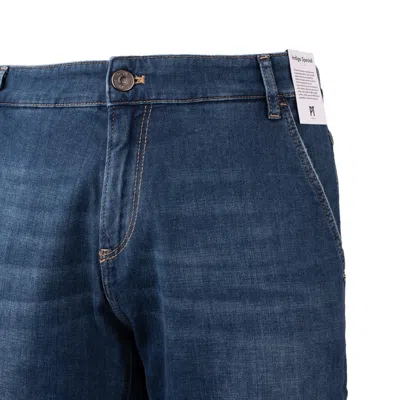 Pt01 Denim Trousers With Belt Loops In Blue