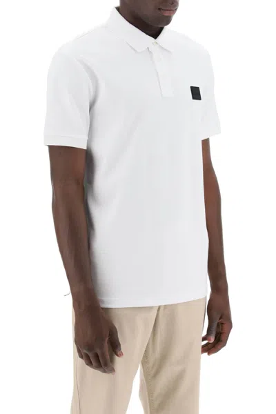 Shop Hugo Boss Boss Mercerized Cotton Polo Shirt Men In White