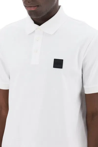Shop Hugo Boss Boss Mercerized Cotton Polo Shirt Men In White