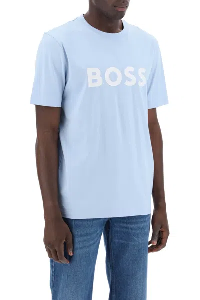 Shop Hugo Boss Boss Tiburt 354 Logo Print T-shirt Men In Multicolor