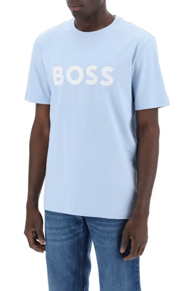 Shop Hugo Boss Boss Tiburt 354 Logo Print T-shirt Men In Multicolor