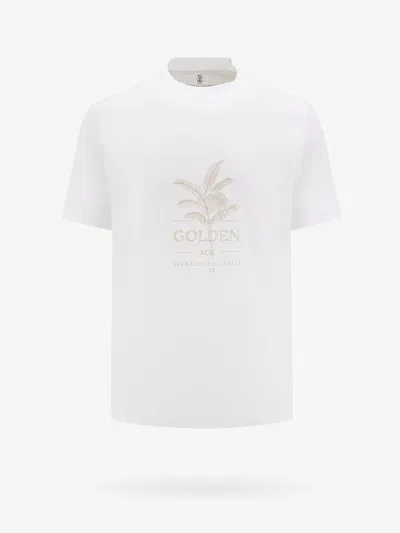 Shop Brunello Cucinelli Man T-shirt Man White T-shirts