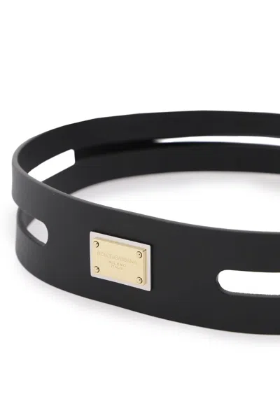 Shop Dolce & Gabbana Belt With Logo Tag Women In Multicolor