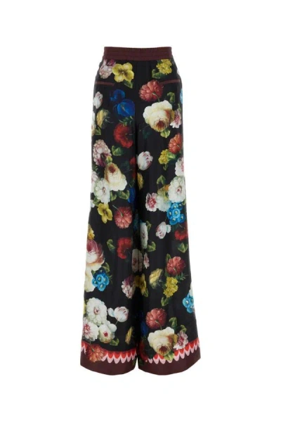 Shop Dolce & Gabbana Woman Printed Twill Pyjama Pant In Multicolor