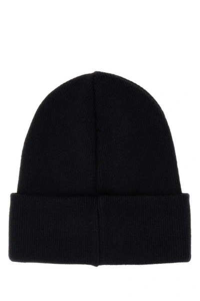 Shop Dsquared2 Dsquared Woman Black Wool Beanie Hat
