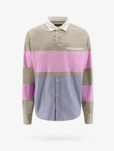Shop Dsquared2 Man Rugby Hybrid Man Multicolor Shirts