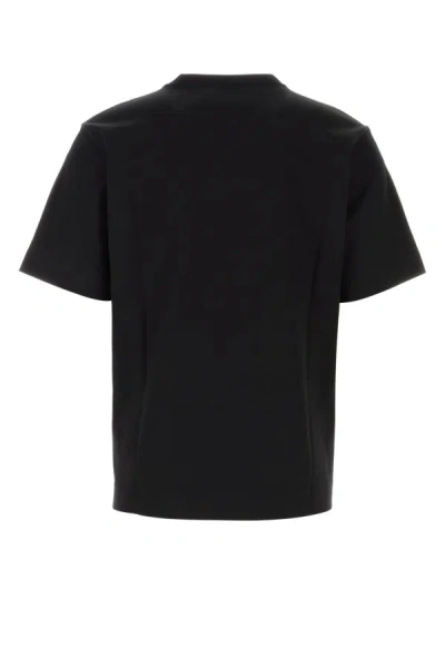 Shop Fendi Man Black Cotton T-shirt
