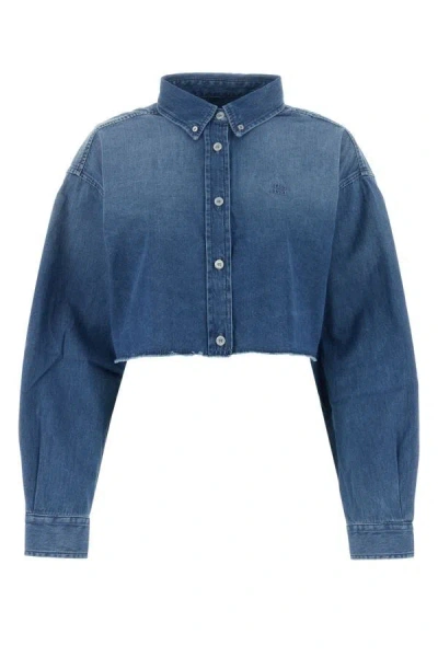 Shop Givenchy Woman Denim Shirt In Blue