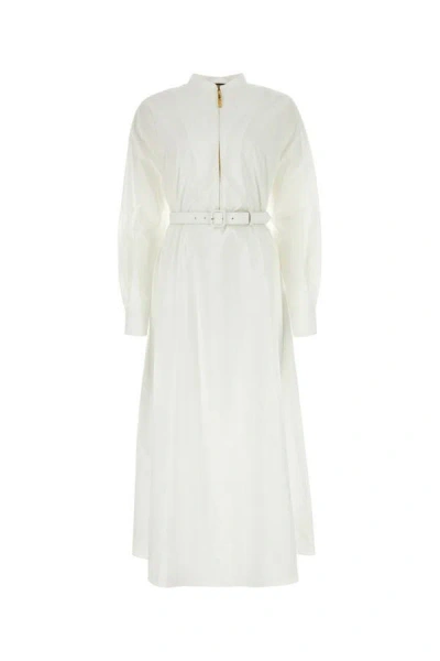 Shop Gucci Woman White Poplin Dress