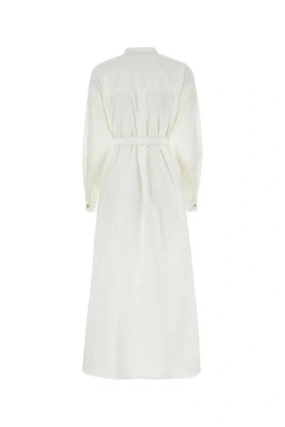 Shop Gucci Woman White Poplin Dress