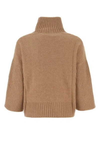 Shop Max Mara Woman Biscuit Cashmere Okra Sweater In Brown