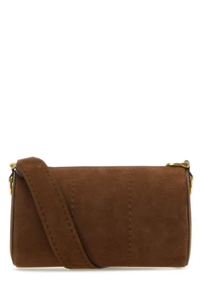 Shop Max Mara Woman Brown Nabuk Small Crossbody Bag