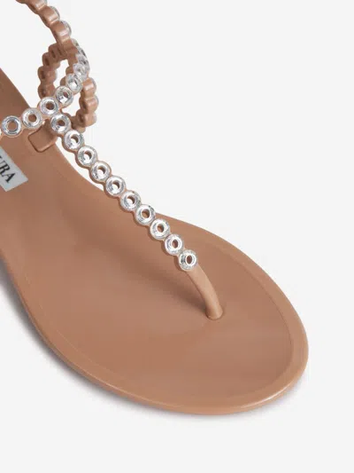 Shop Aquazzura Almost Bare Sandals In Cushioned Leather Insole