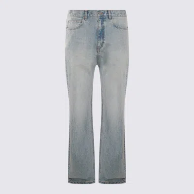 Shop Balenciaga Light Indigo Cotton Denim Jeans