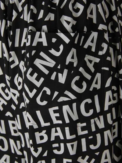 Shop Balenciaga Striped Logo Joggers In Black