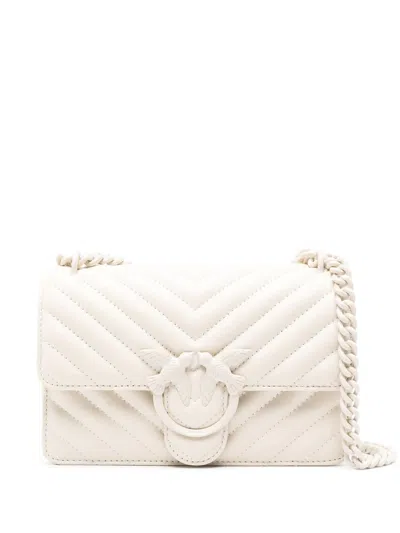 Shop Pinko Love One Mini Bags In White