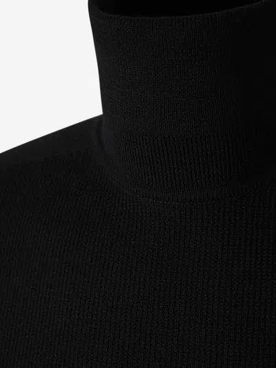 Shop Balmain Wool Turtleneck Sweater In Black