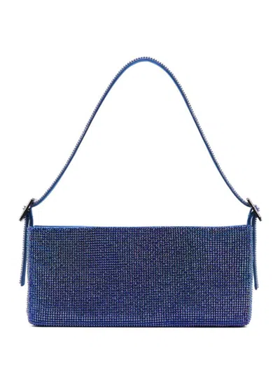 Shop Benedetta Bruzziches Your Best Friend La Grande Crystal-embellished Handbag In Blue