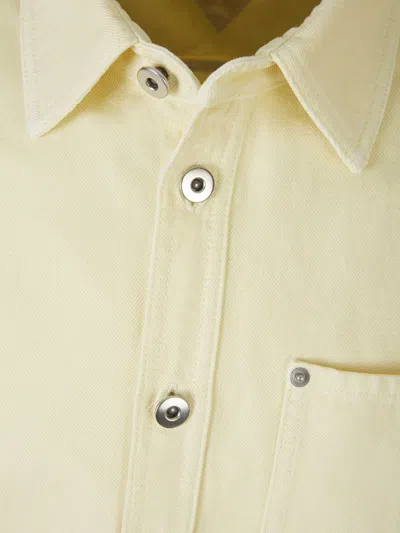 Shop Bottega Veneta Denim Overshirt In Yellow Washed Design