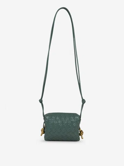Shop Bottega Veneta Mini Loop Camera Bag In Turquoise Green