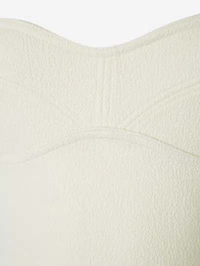 Shop Bottega Veneta Textured Bodice Bodysuit In Fit Slim