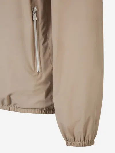 Shop Brunello Cucinelli Logo Technical Jacket In Zipper Closure And Double Slider