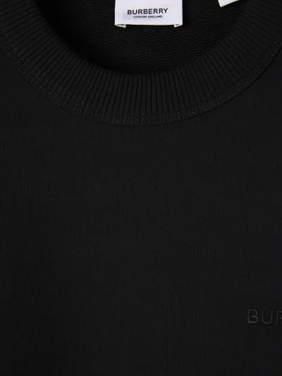 Shop Burberry Ekd Check Cotton Sweatshirt In Black
