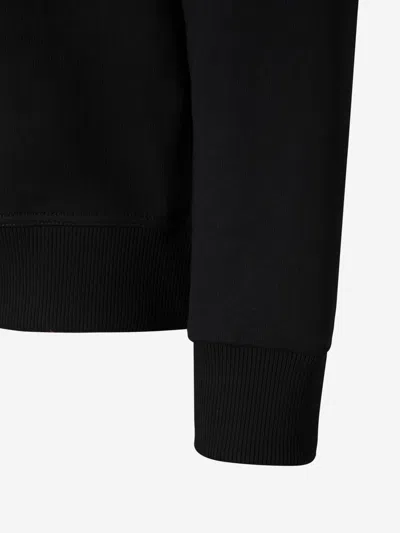 Shop Burberry Ekd Check Cotton Sweatshirt In Black