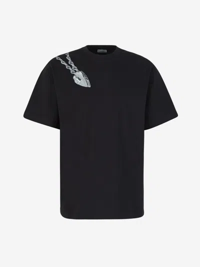 Shop Burberry Hardware Motif T-shirt In Hardware And Shield Motif On The Back